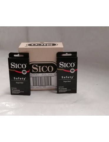 PRESERVATIVO SICO SAFETY NEGRO C/12PAQ C/3PZ       X/12