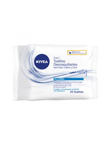 TOALLA DESMAQUILLANTE NIVEA PIEL NORMAL C/25PZ     X/6