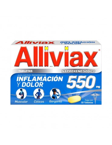 ALLIVIAX NAPROXENO 550MG C/10TABS      X/10 O X/9