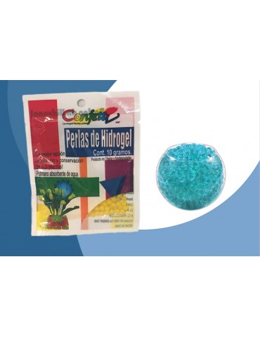 PERLAS DE HIDROGEL CONFETTI 10GRS TURQUESA 4017     X/25