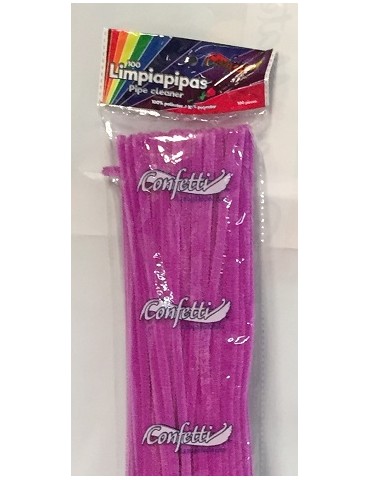 LIMPIA PIPAS CONFETTI LILA 113 C/100PZ