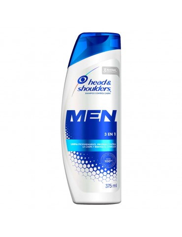 SHAMPOO H&S 3EN1 MEN 375ML     X/12