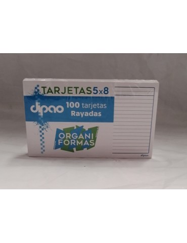 TARJETA DIPAO RAYADA 5X8 TR-5*8      X/30