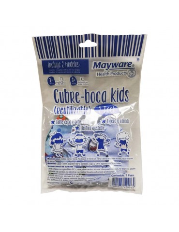 CUBREBOCAS MAYWARE KIDS C/2PZ      X/24