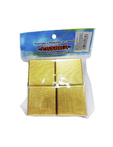 CAJA P/REGALO PASCUA 5X5 ORO C/4PZ