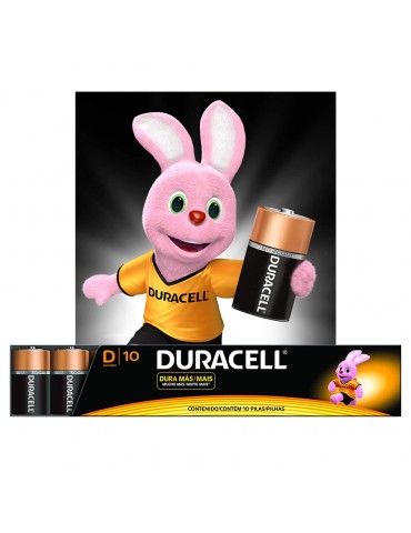 PILA DURACELL D TIRA C/10PZ       X/14