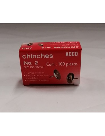 CHINCHETA ACCO 2 C/100PZ P2629     X/20