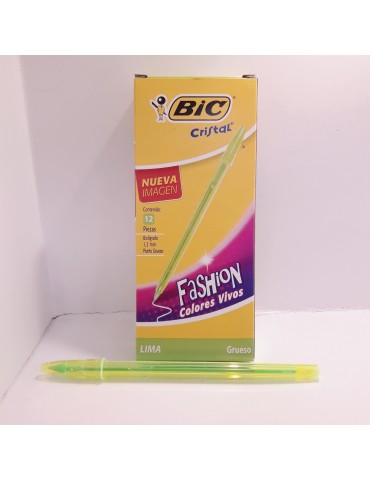 BOL. BIC SHIMMERS 1.2 VERDE LIMA C/12PZ     X/18