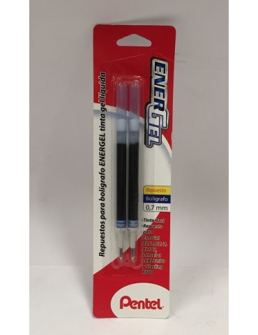 REPUESTO PENTEL ENERGEL RETRACTIL AZUL C/2PZ LR7BP2-C