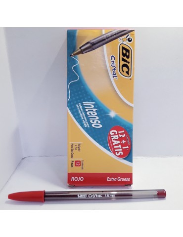 Boligrafo BIC Cristal ExtraGrueso 1.6mm 12 pz