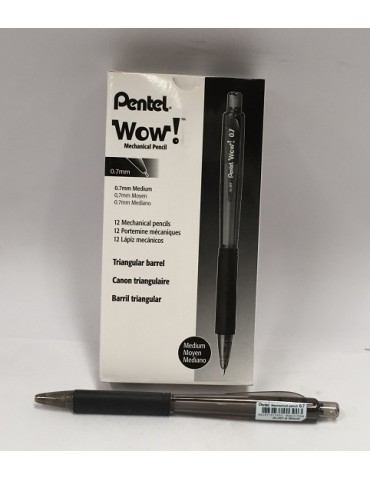 PORTAMINAS PENTEL WOW 7MM NEGRO C/12PZ AL407-A