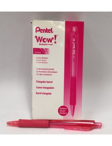 PORTAMINAS PENTEL WOW 7MM ROSA C/12PZ AL407-P