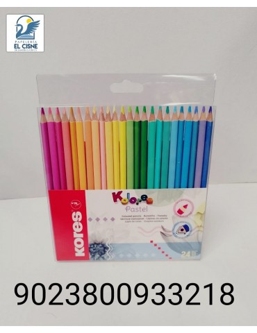 COLORES KORES TRIANGULAR PASTEL C/24LARGOS       X/48