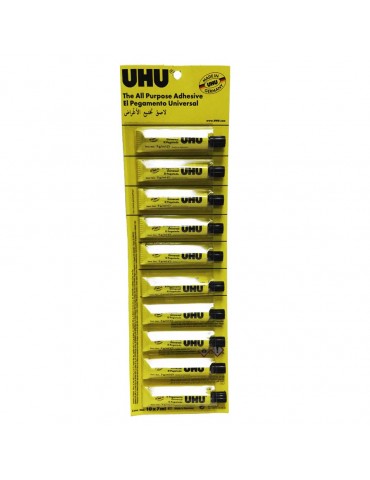 PEGAMENTO UHU 7ML EXBC/10PZ     X/90